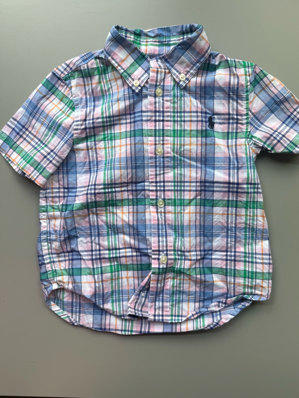 Ralph Lauren Multicolor Plaid Cotton Button-Up Shirt BOYS 24m